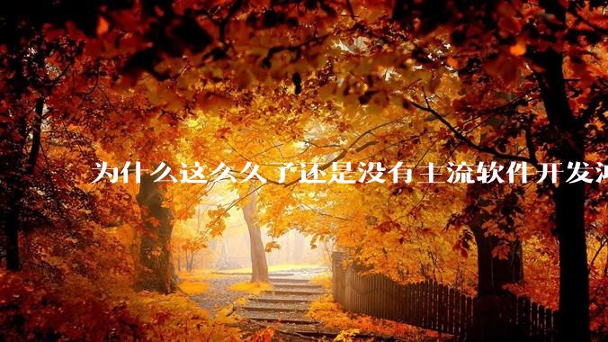 为什么这么久了还是没有主流软件开发鸿蒙版？